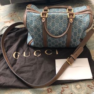 Authentic denim Gucci bag